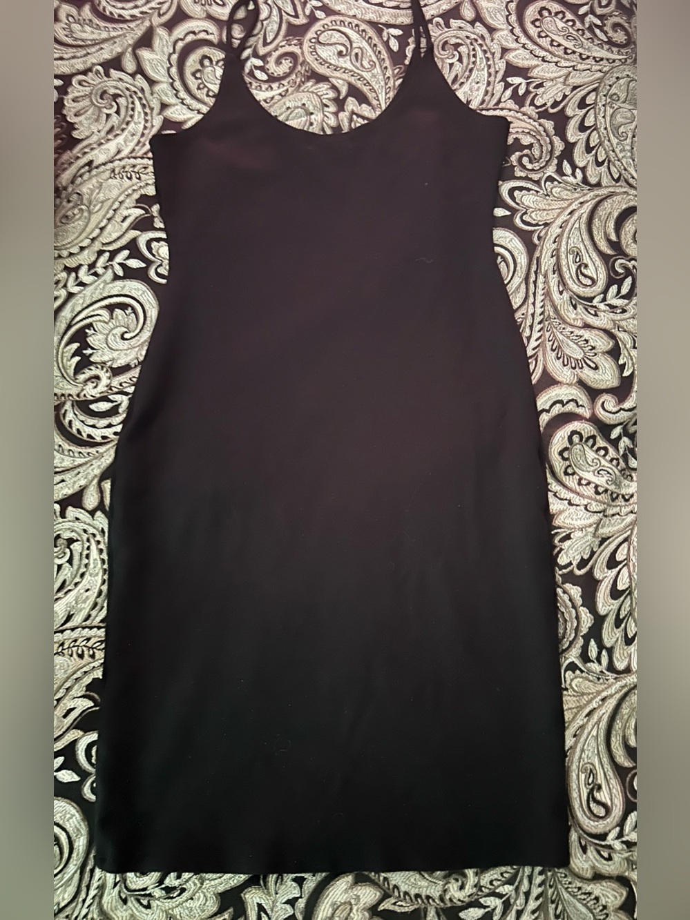 Sleek Black Slim Slip Dress